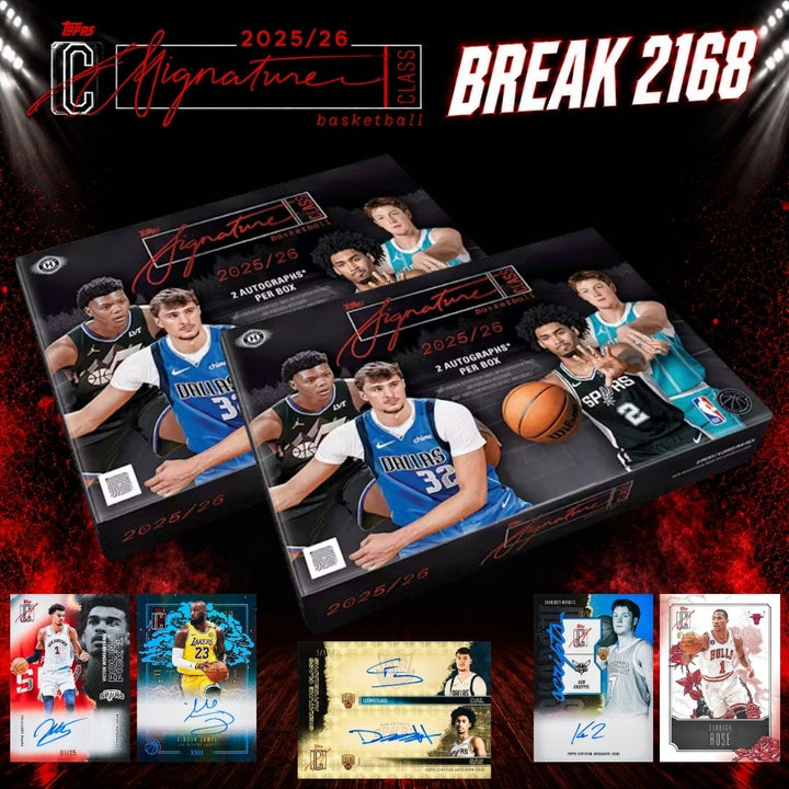 2025/26 Topps SIGNATURE CLASS Hobby Double Break #2168 | Pick Your Team