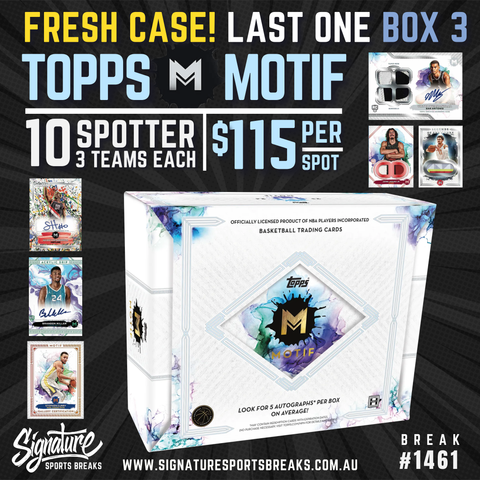2023-24 TOPPS MOTIF 10 SPOTS/3 TEAMS  #1461 LAST ONE - BOX #3