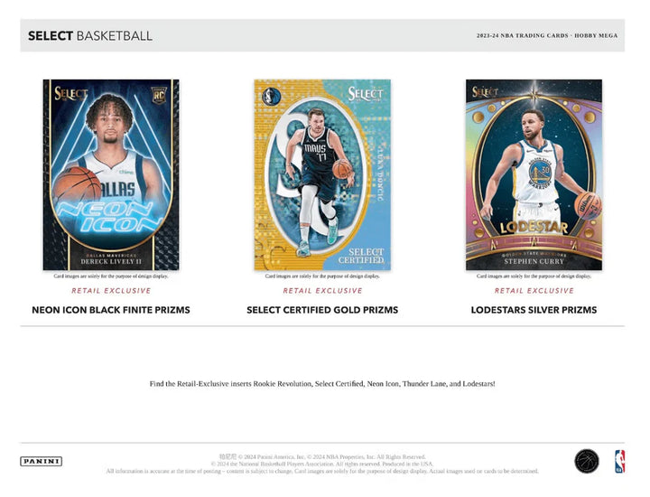 2023-24 Panini Select Basketball Hobby Mega Box (Green Shock Prizms)