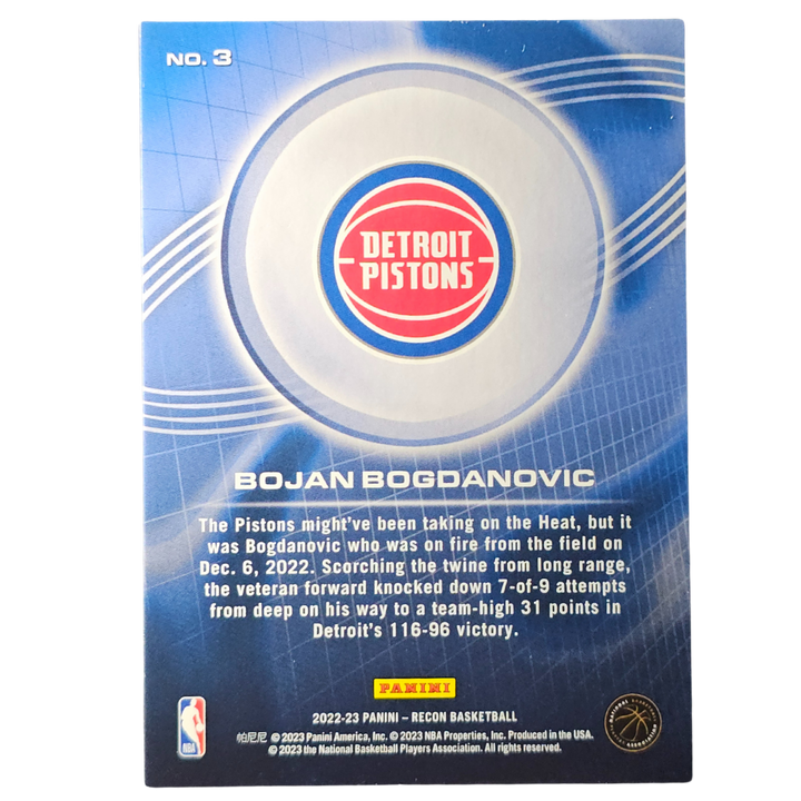 Bojan Bogdanovic "Holo" 92/99 Card Pistons
