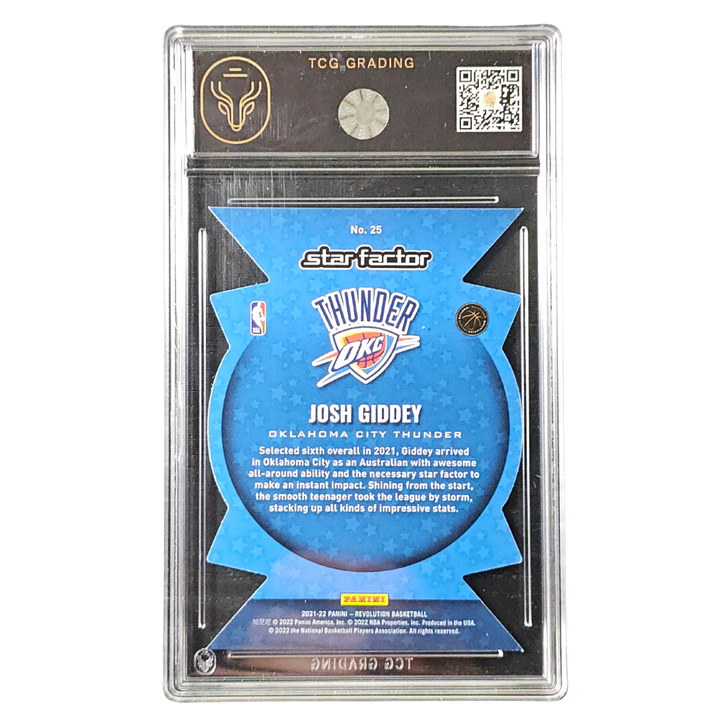 Josh Giddey "Star Factor" SSP Case Hit 2021-22 RC Revolution TCG Graded Card OKC