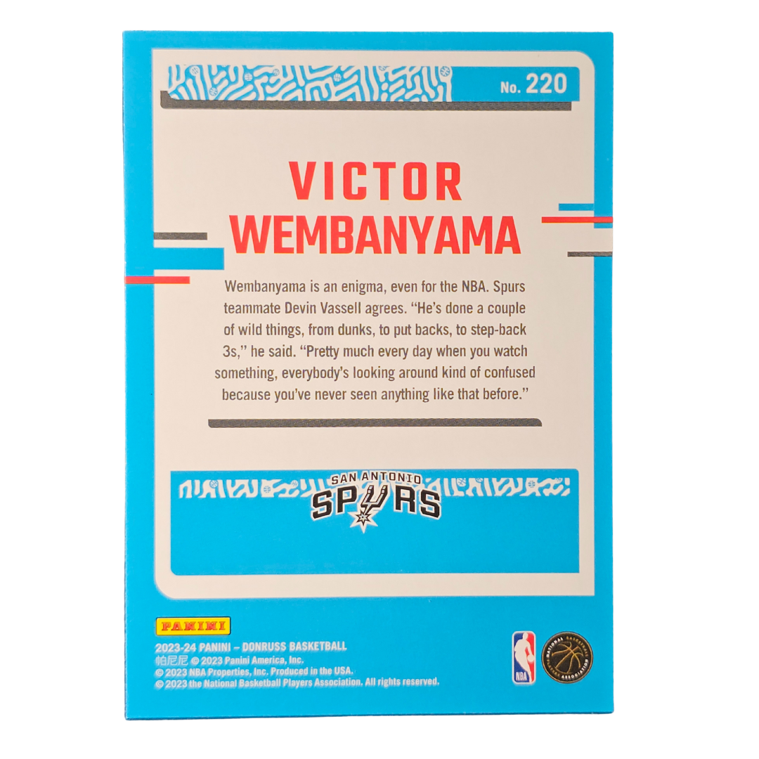 Victor Wembanyama 2023-24 Donruss Rated Rookie RC Card Spurs