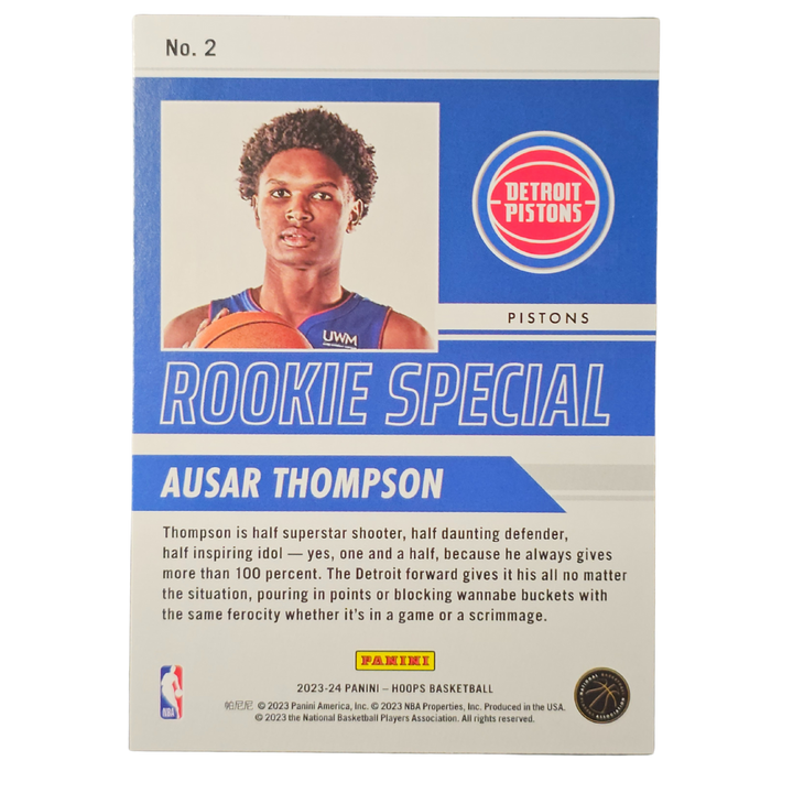 Ausar Thompson 2023-24 Rookie Special SP RC Trading Card | Detroit Pistons NBA