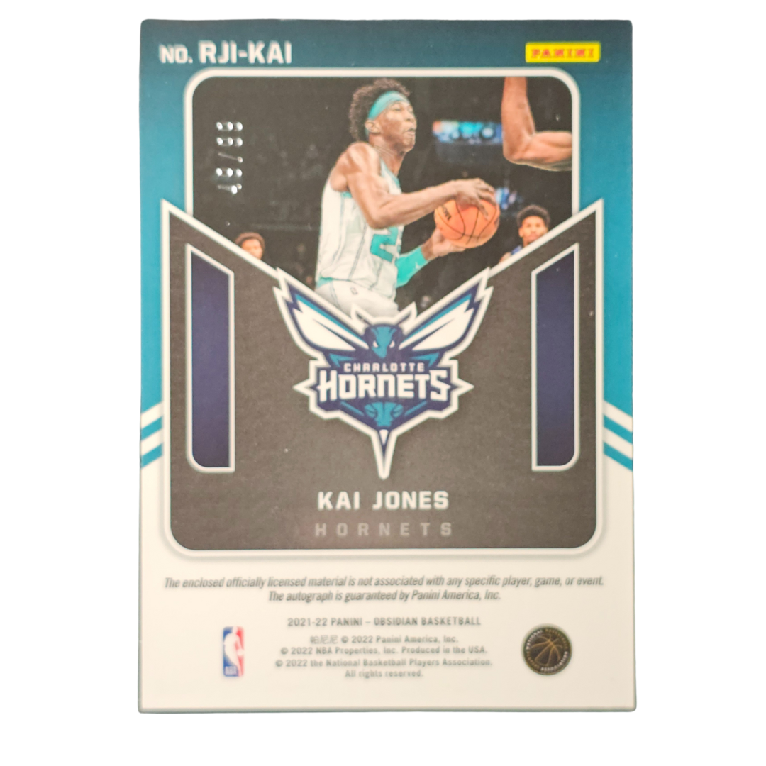 Kai Jones 2021-22 Obsidian RPA Rookie Trading Card | Charlotte Hornets NBA