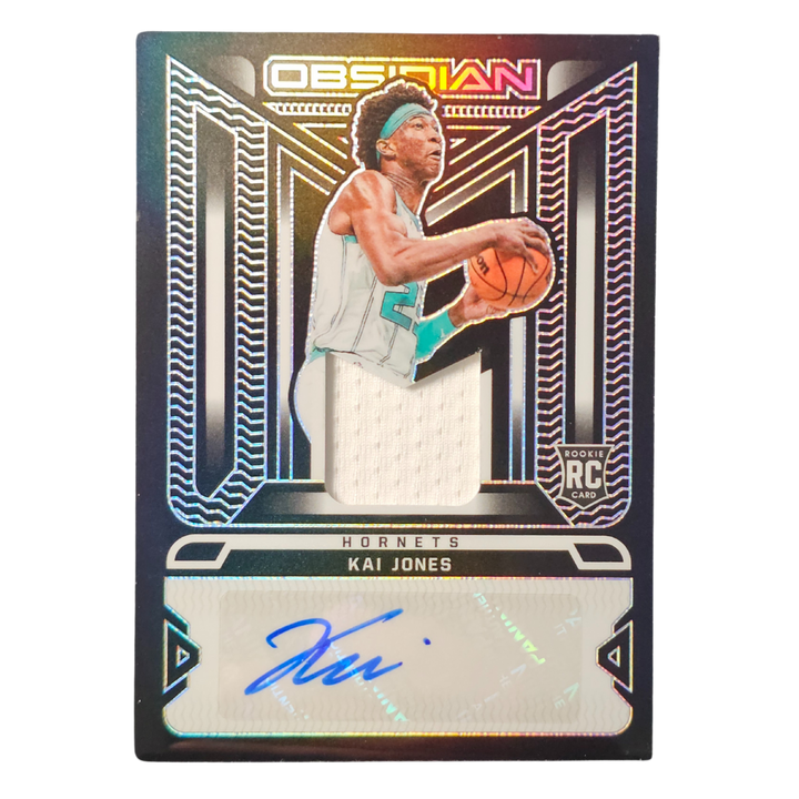 Kai Jones 2021-22 Obsidian RPA Rookie Trading Card | Charlotte Hornets NBA