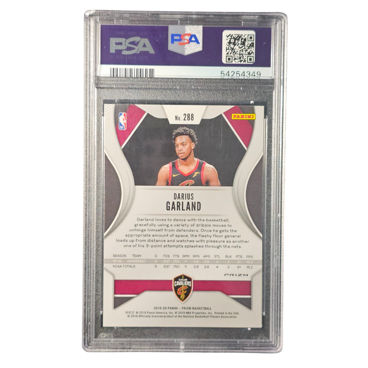 Darius Garland 2019-20 Prizm Pink Ice PSA Graded 9 Trading Card Cavalier NBA