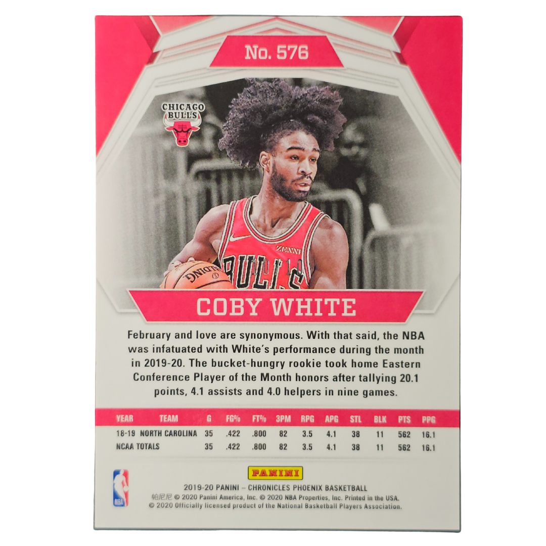 Coby White 2019-20 Gold 10/10 Phoenix Trading Card | Chicago Bulls NBA