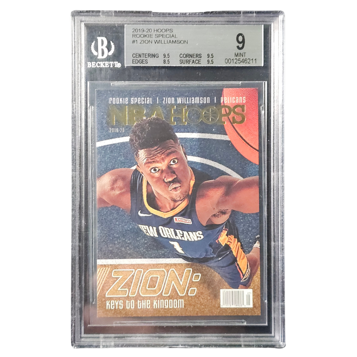 Zion Williamson RC Rookie Special 2019/20 Beckett Graded 9 Card Pelicans