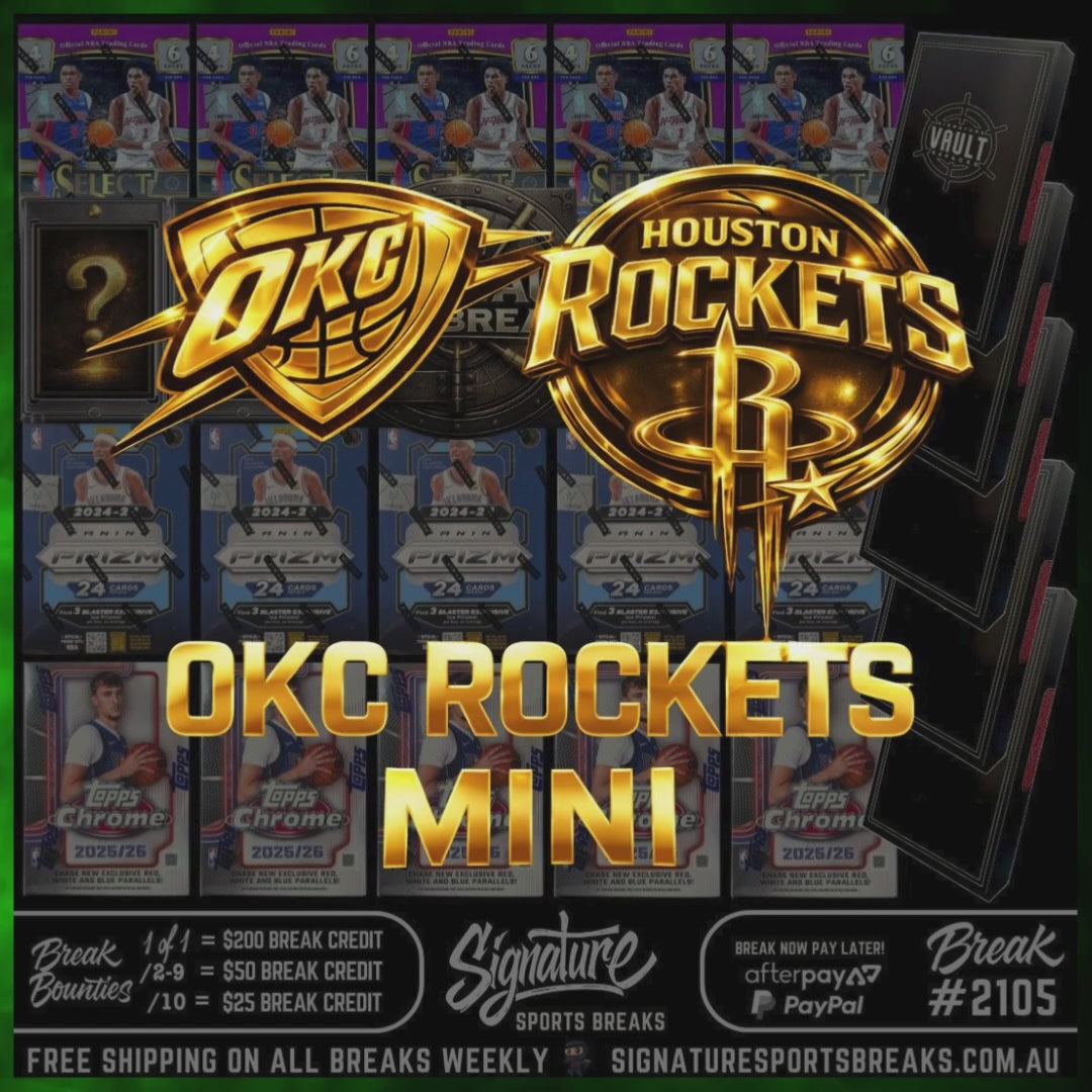 OKC & ROCKETS MINI - SSB BLACK VAULT CASE BREAK 2105