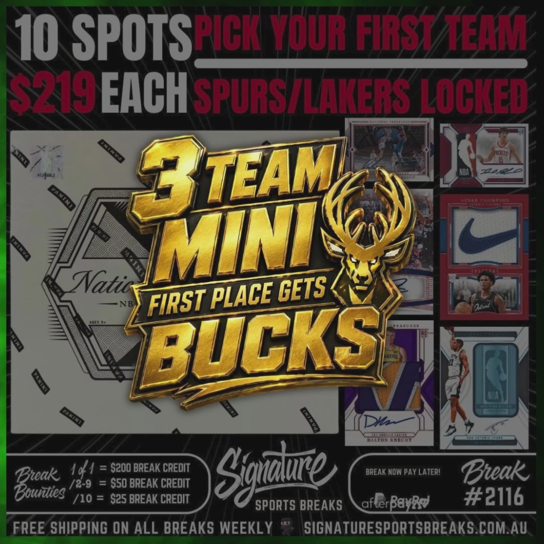 3 TEAM MINI - NATIONAL TREASURES 2116